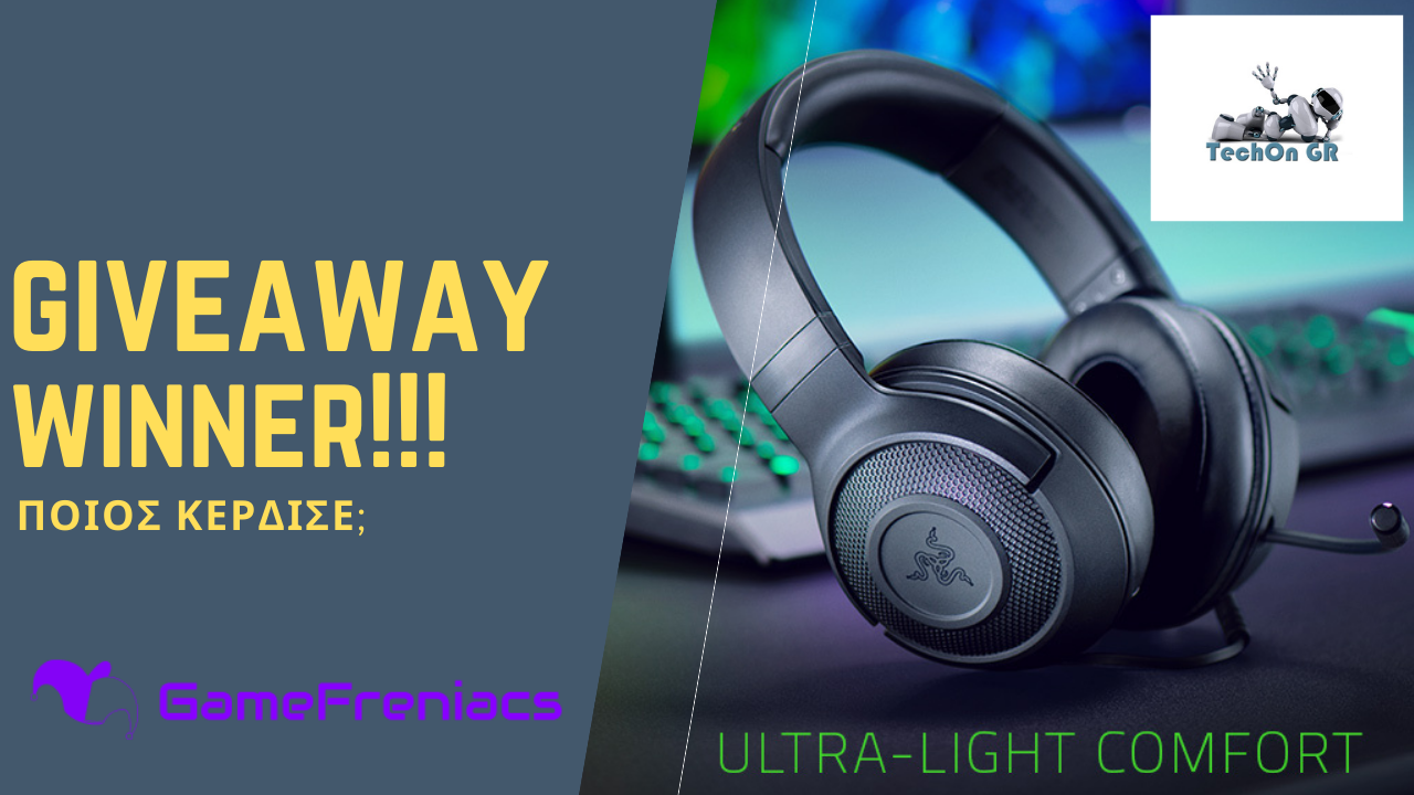 Νικητής Διαγωνισμού RAZER Kraken x lite από τους TechON&nbsp;GR