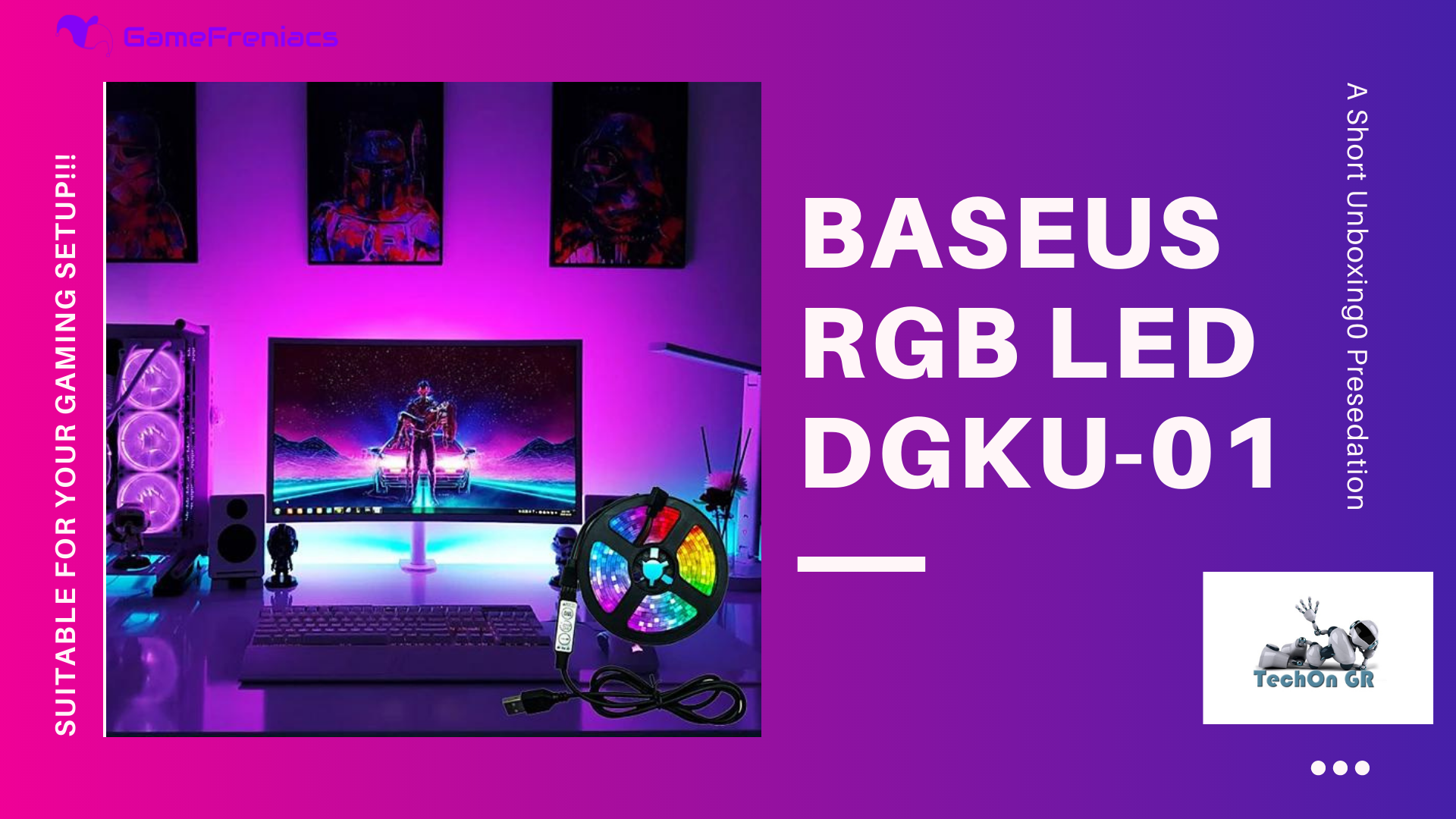 Παρουσίαση | Tαινία LED, BASEUS RGB LED&nbsp;DGKU-01