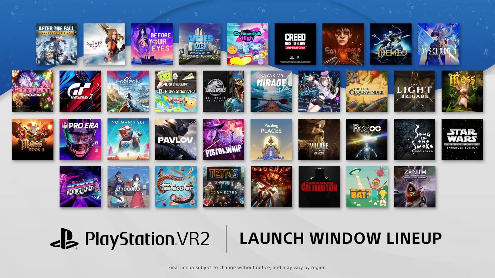 PlayStation VR2: Αποκαλύφθηκαν 13 νέοι τίτλοι και το launch&nbsp;lineup