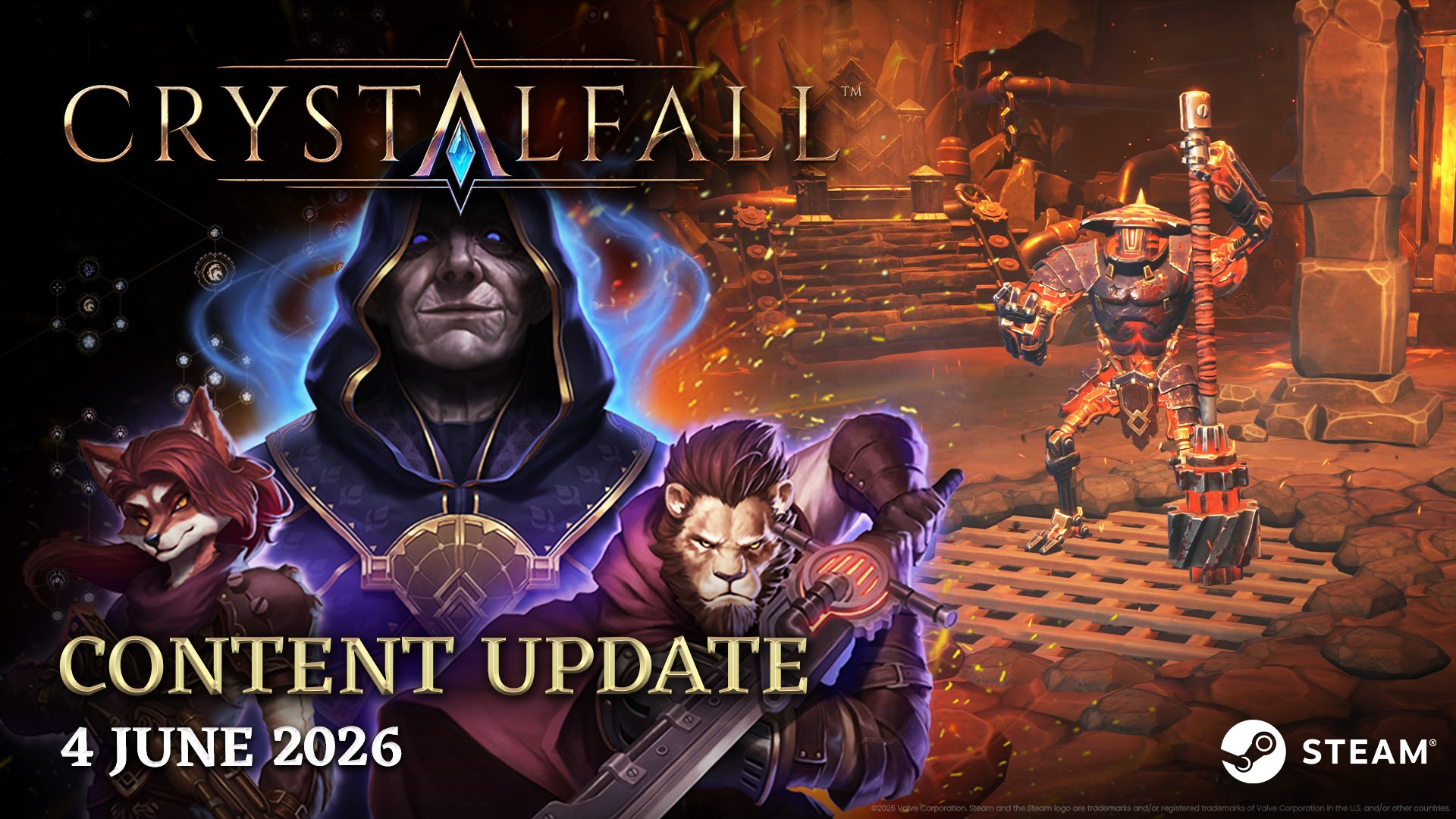 Η CRG Studio Ανακοινώνει το Πρώτο Μεγάλο Update για το Steampunk ARPG ‘Crystalfall’