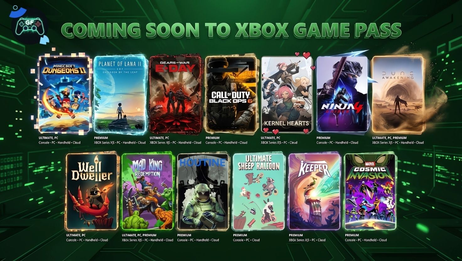Game Pass: «Φωτιά» το φθινόπωρο με Dune, Gears of War: E-Day και Minecraft Dungeons II!