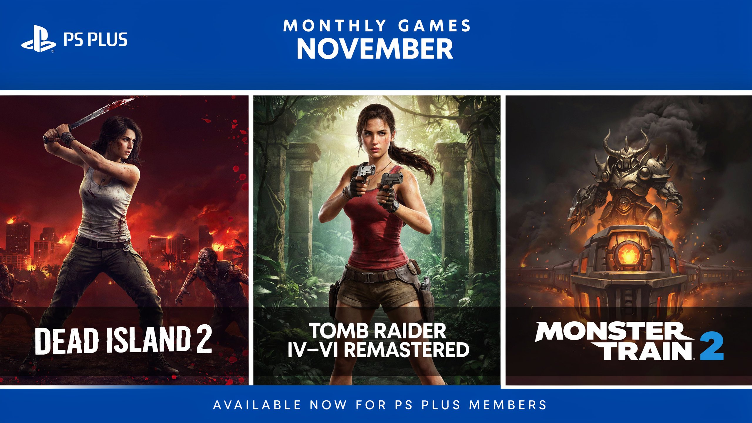 PlayStation Plus Νοεμβρίου: Με Dead Island 2 και Tomb Raider Remastered κλείνει το φθινόπωρο